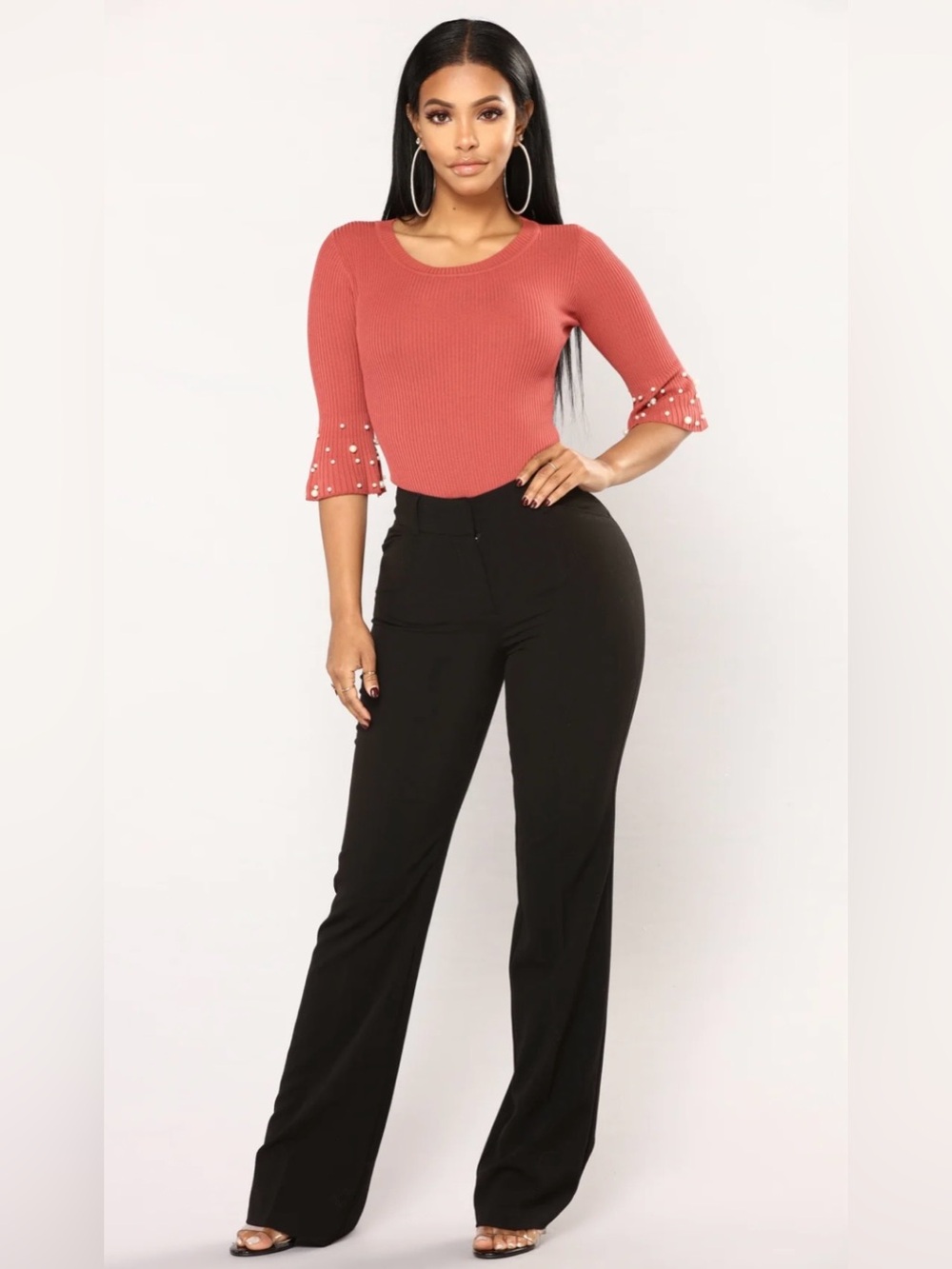 Fashion Nova Tasha Dressy High Rise Pants
